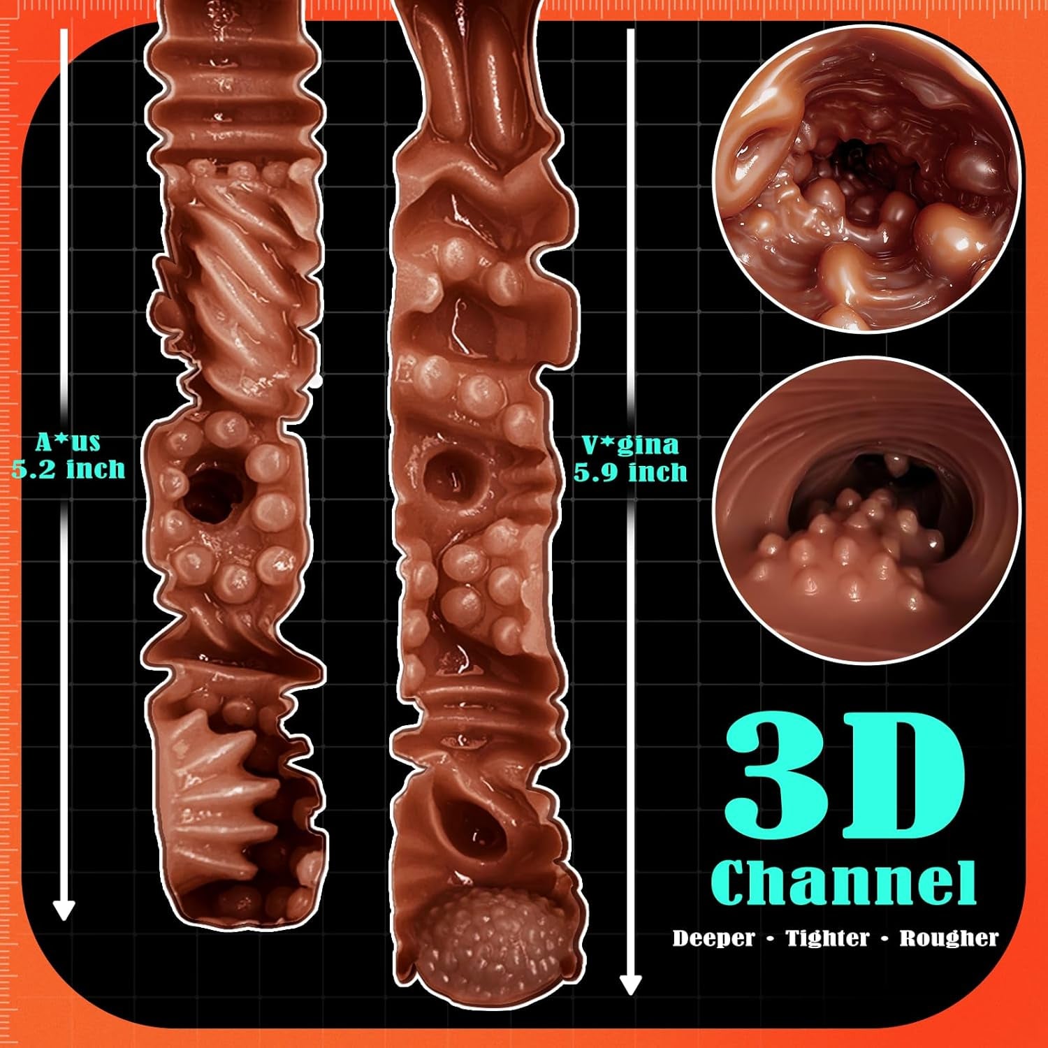 Black Goddess Realistic Sex Doll for Men, Natural Angle Fit Sex Dolls Sex Toy Big Ass Male Sex Toys Fake Pocket Pussy Stroker with 2 Hole Deeper Vagina & Tight Anal Soft Butt Adult Toys - SinfulX - 