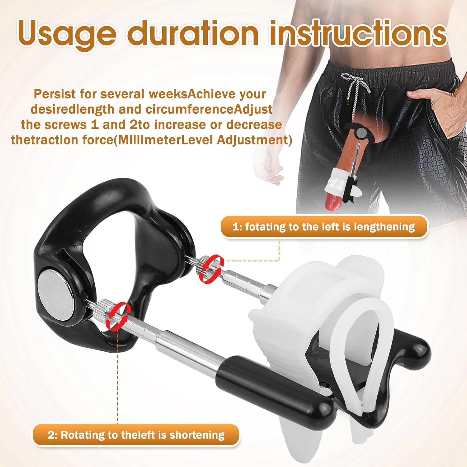 Penis Extender & Pump Kit – Adjustable Penis Stretcher Device for Men, Wearable Penis Enlarger with Traction System, Male Enhancement Pump, Adult Sex Toys for Men - SinfulX - 