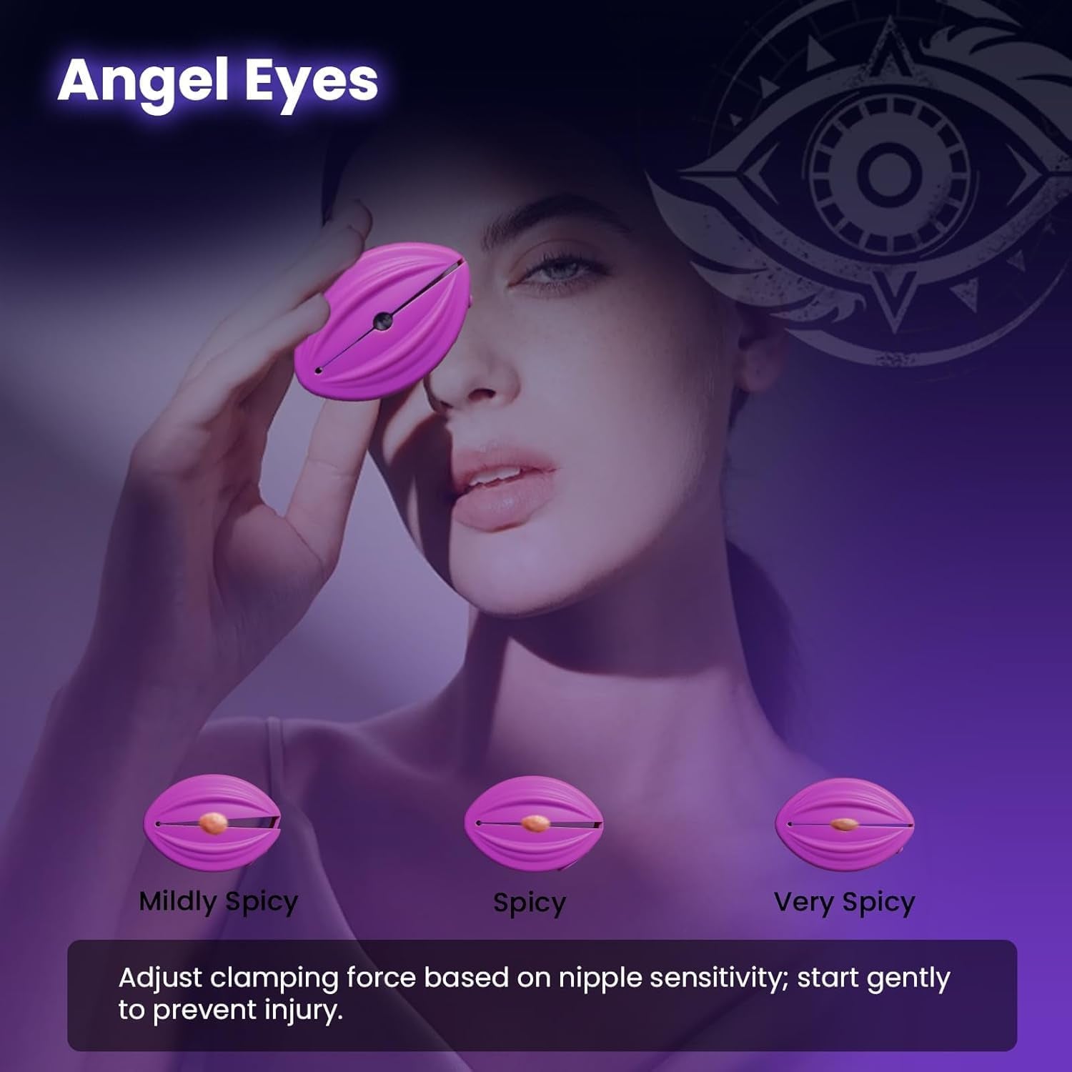 BDSM Vibrating Nipple Clamps, Small and Thin Nipple Vibrator for Women Couples, Adult Sex Toys & Games, Remote Control Lightweight Wearable Nipple Toys with 10 Modes