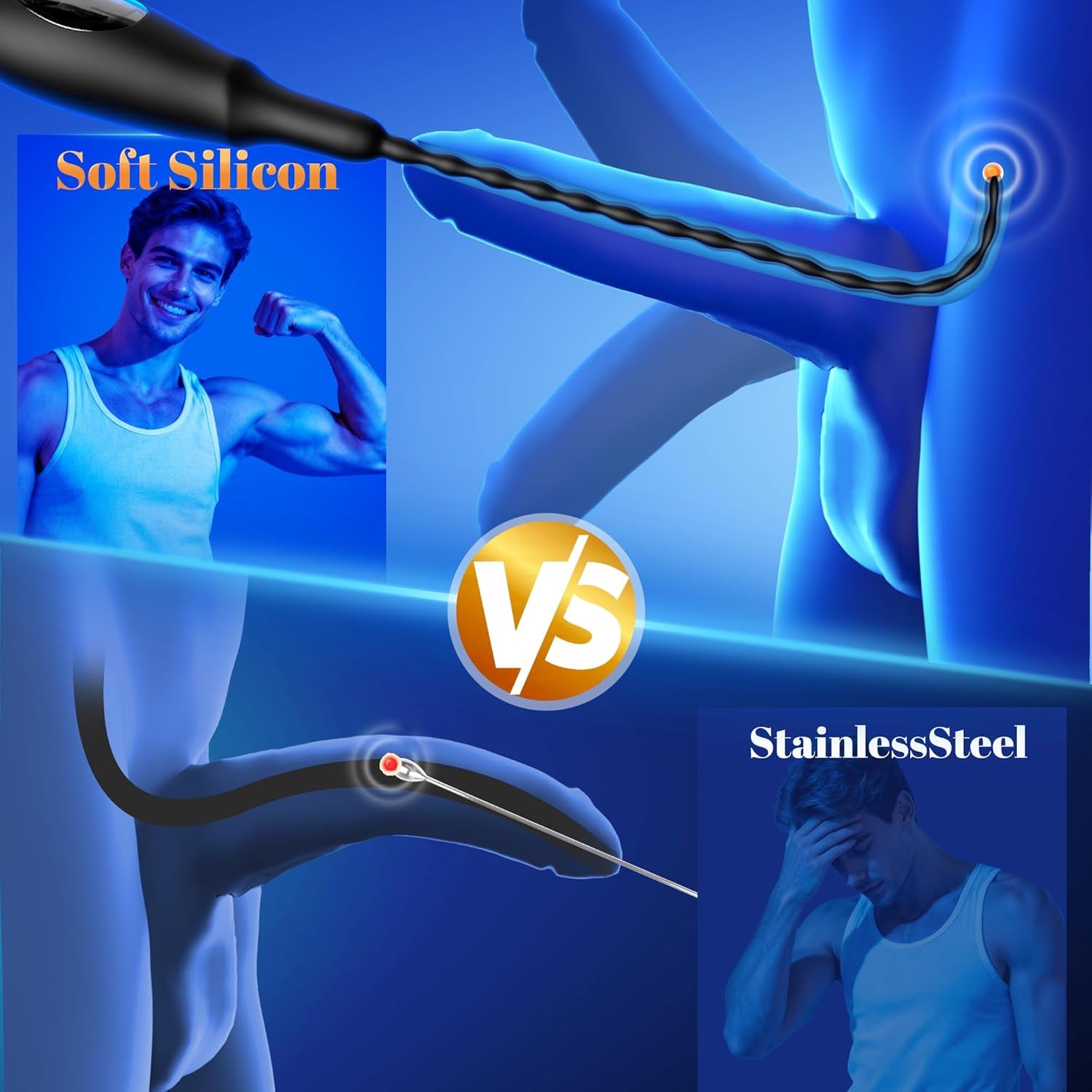 VantaPulse Vibrating Urethral Sound 9 Modes LED - SinfulX - Personal Care > Sexual Wellness > Penis Plug