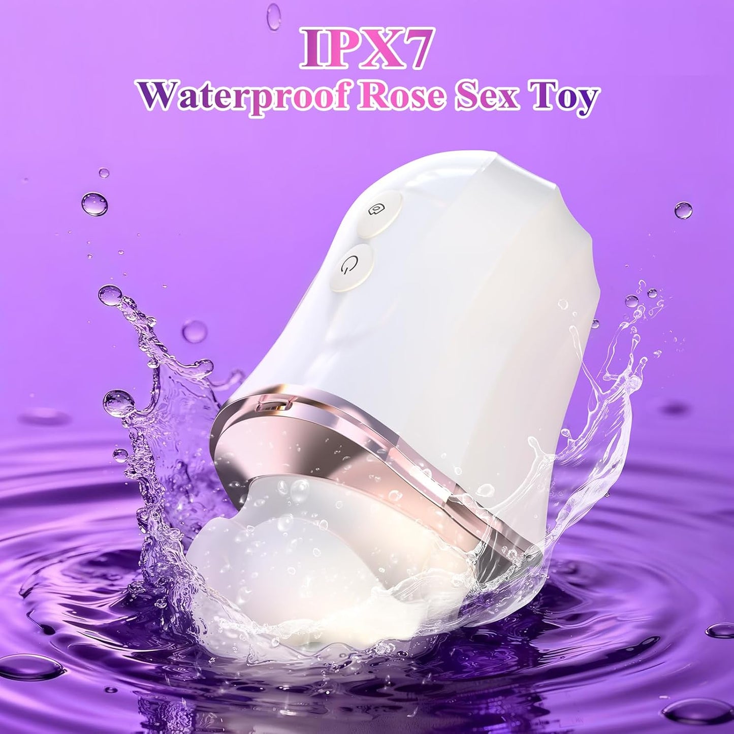 Sucking Vibrator Rose Sex Toy for Women - Upgraded 3IN1 Mouth Vibrator Adult Sex Toys with 10 Sucking & Vibrating,App Control Rose Toy Clit Nipple Sucker Lemon Vibrator for Couples(White) - SinfulX - 