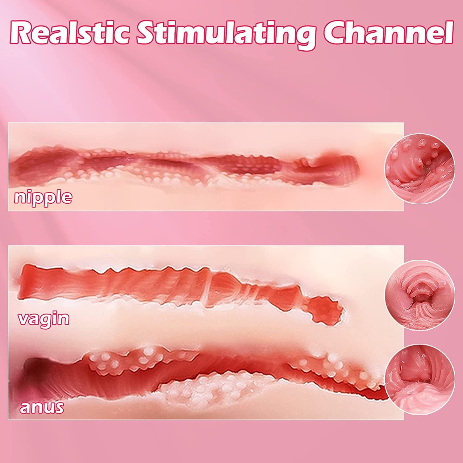 7.5Lb Sex Doll for Men Male Masturbator with Penetrable Big Nipples, 4 in 1 Adult Love Sex Dolls Torso with Realistic with Soft Boobs Big Butt Pussy Ass Vaginal Anal Masturbation Sex Toys for Men - SinfulX - 