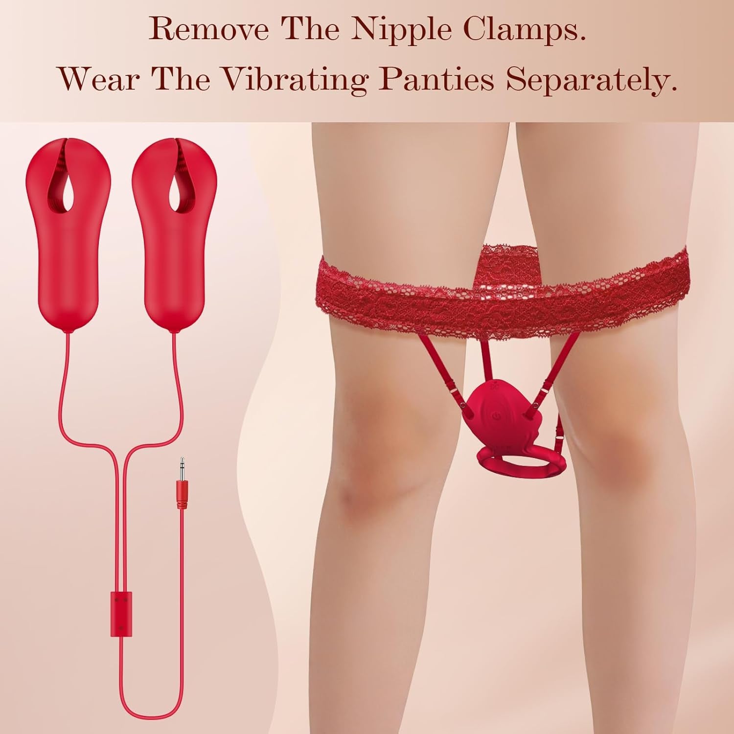 Vibrating Panties Nipple Clamps Vibrator - Couples Sex Toys Vibrators Remote Control Vibrator Rose Sex Toy Vibrating Cock Ring with 10 Vibration Modes - Bondage Nipple Toys Sex Toy Adult Toys