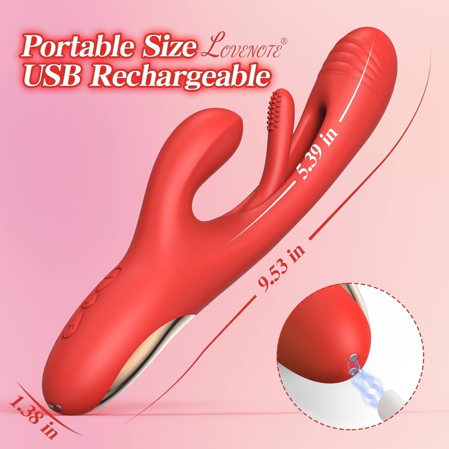 Rechargeable Body Massager for Women (Red) - SinfulX - 