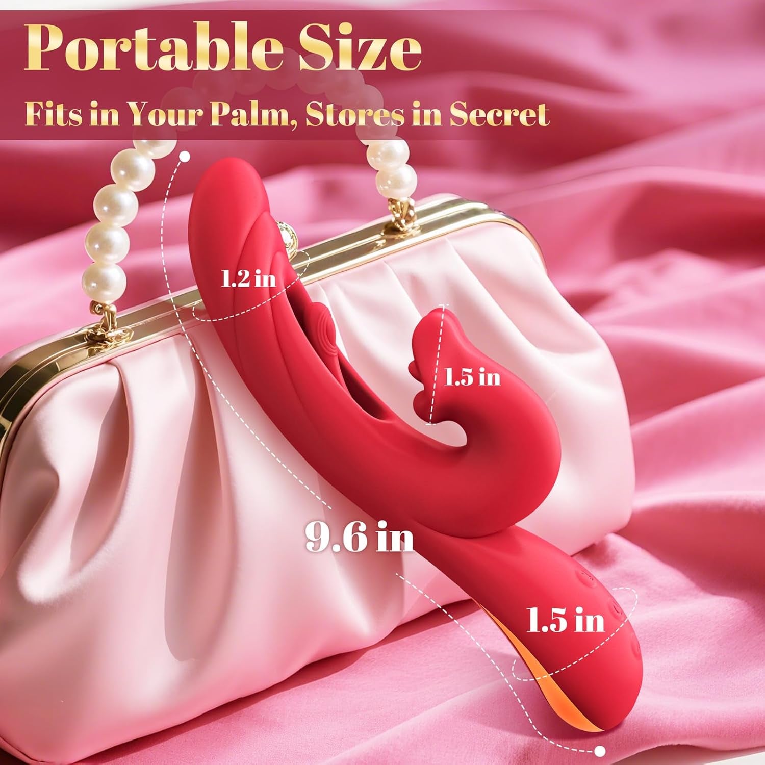 Rabbit Vibrator Adult Toys for Women, Dildo Sex Toy with 10 Tongue Vibration and 10 Flapping Modes, 3 - In - 1 Rose Toy Vibrators for G Spot Clit Stimulator Pleasure and Female Couples Games - SinfulX - 