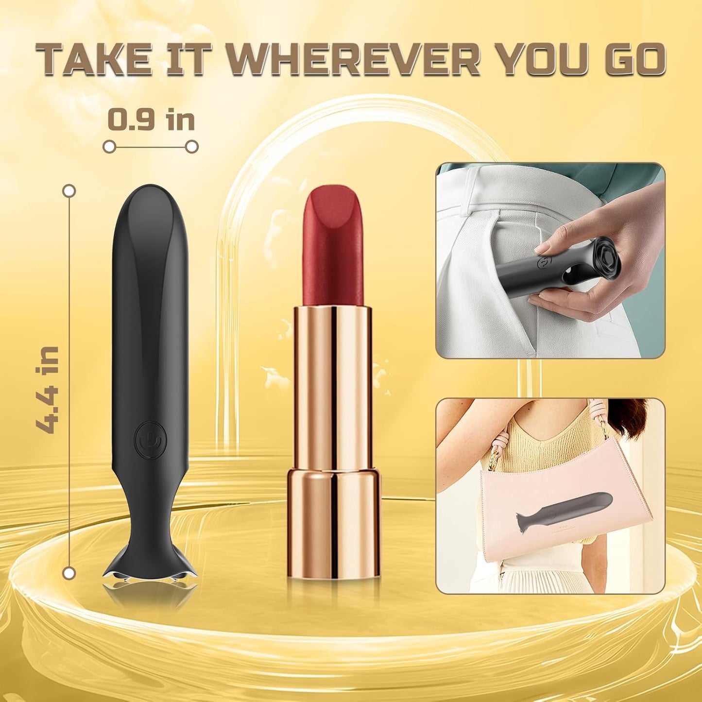 Bullet Vibrator Sex Toys - Lipstick Mini Vibrator with App Control, G Spot Finger Vibrators with 9 Modes, Portable Waterproof Adult Toys for Women, Silicone Adult Sex Toy for Couple Plays