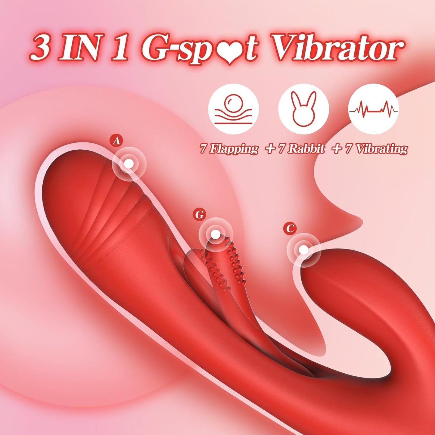 Rechargeable Body Massager for Women (Red) - SinfulX - 