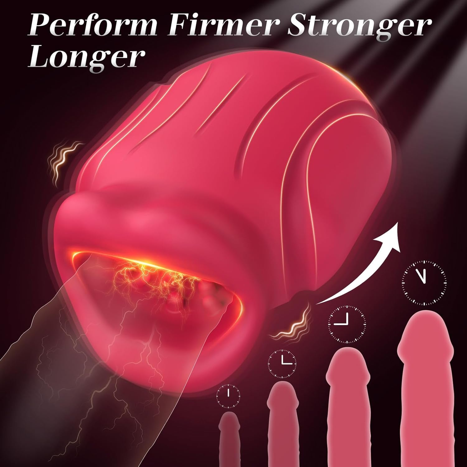 Male Sex Toys for Men - Male Masturbator Penis Vibrator with 10 Vibrating & APP, Mouth Blowjob Stroker Trainer Adult Sex Toys for Prolong Endurance, Pocket Pussy Mens Sex Toy Sex Machine - SinfulX - 