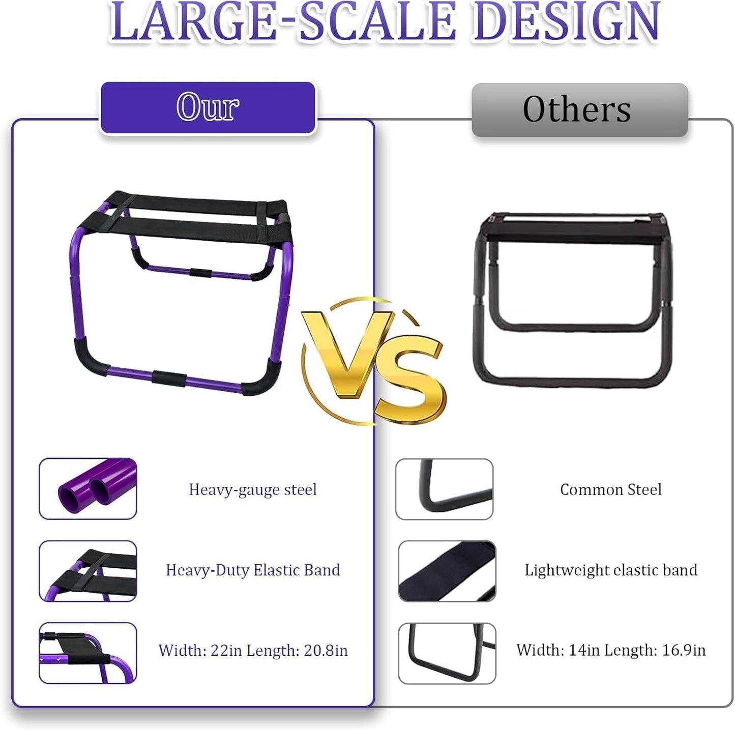 AmethystLux Sex Chair | 500lb Oversized BDSM Bench