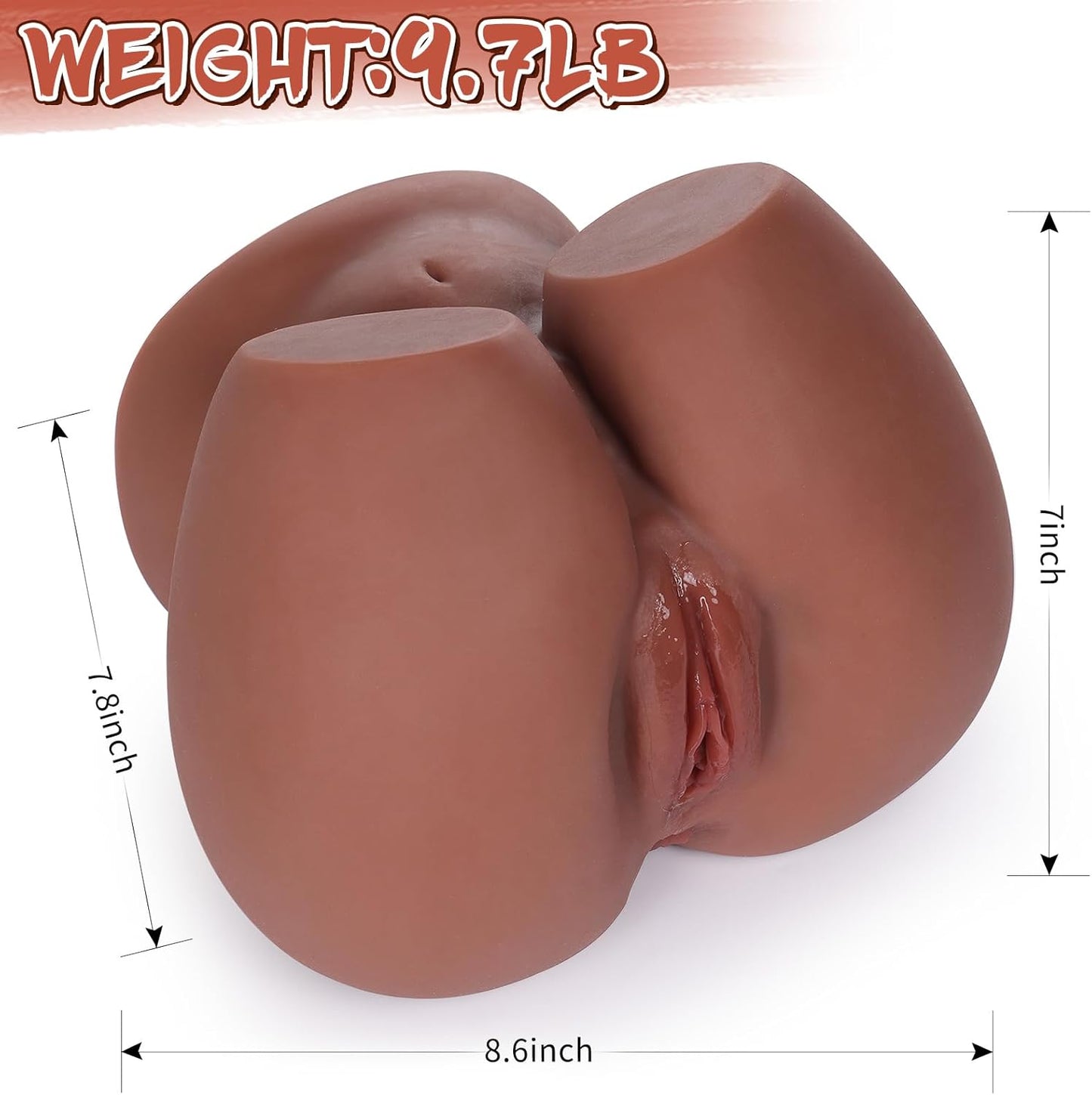 Sex Doll Ass Pussy Male Masturbator - Clearing the Ware - House, Black Sex Doll for Men Buttock with Vagina Anus, Male Sex Toy Pussy Big Ass for Men Masturbation with 2 Holes - Coffee Black - SinfulX - 