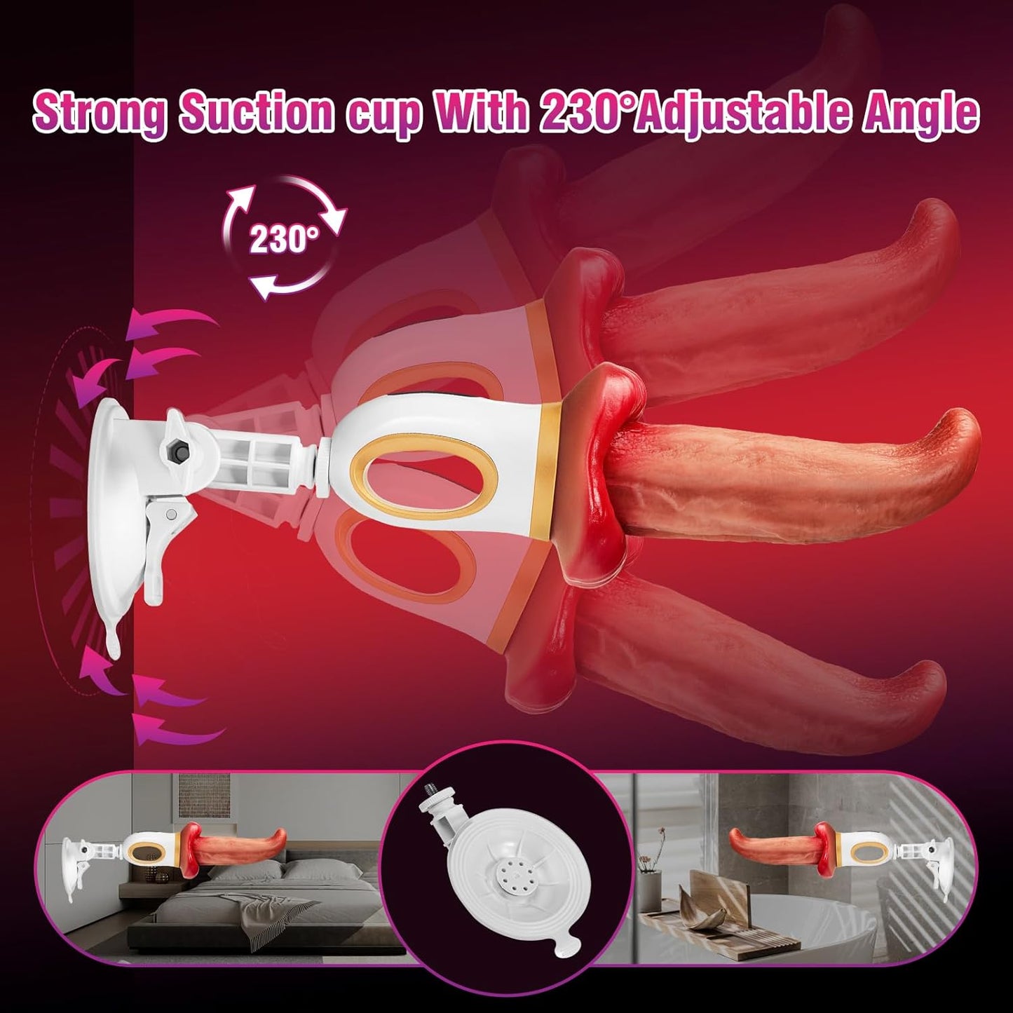 TongueRide Heated Dildo Thrust Machine - SinfulX - 