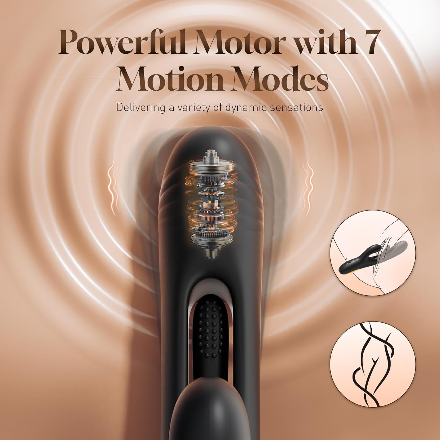 Vibrator Dildo Rabbit Sex Toys - G Spot Vibrator Massager for Women Clitoral Nipple Stimulation, 3 in 1 Sex Toys with 14 Vibration & 7 Tongue Licking Flapping, Adult Product Aurieel (Black)