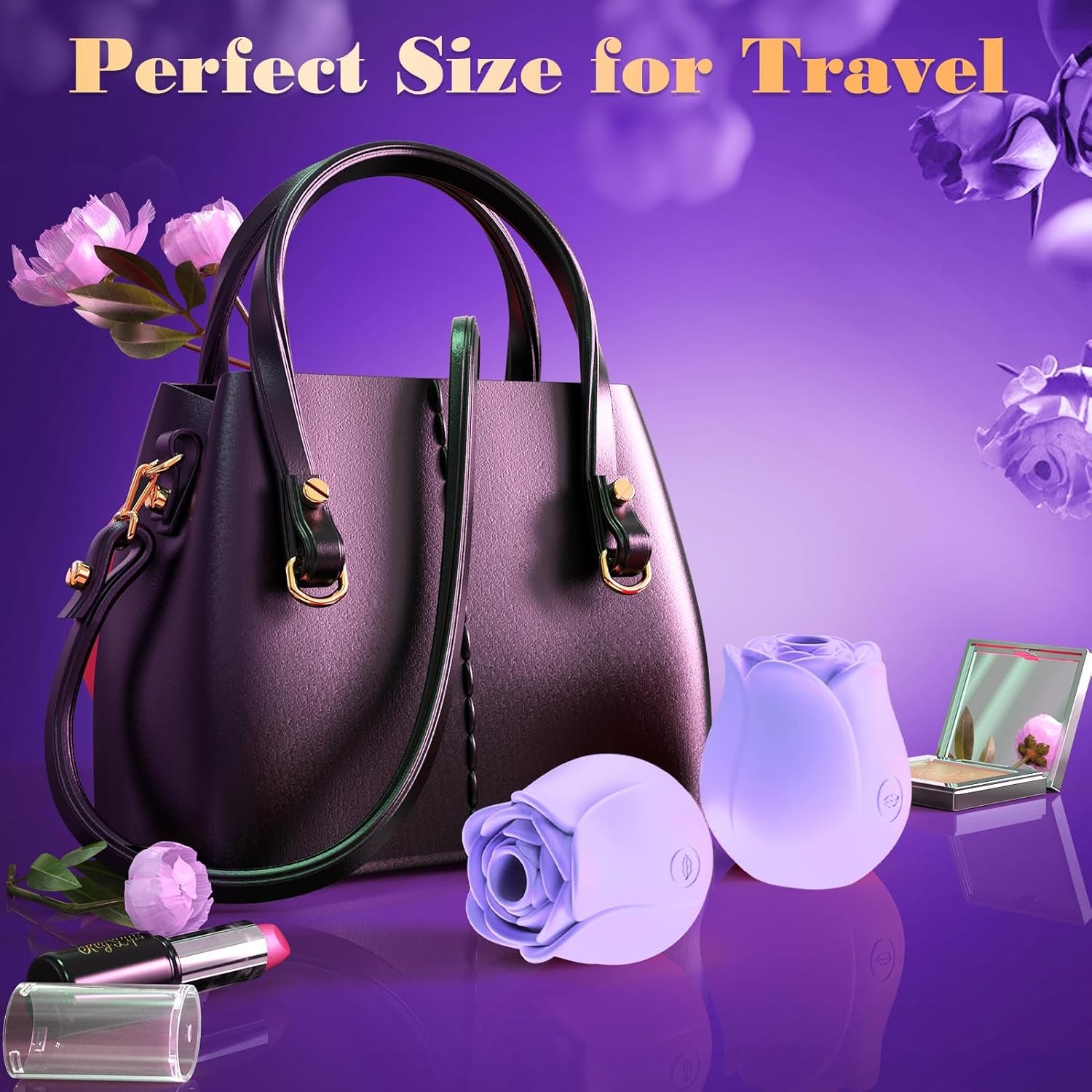 Sucking Vibrator Rose Sex Toy - Vibrator Sex Toys Adult Toys with 10 Suction Vibrators Clitoral Vibrater Clit Sucker Couple Female Women Adult Sex Toys & Games Jewelry - SinfulX - 