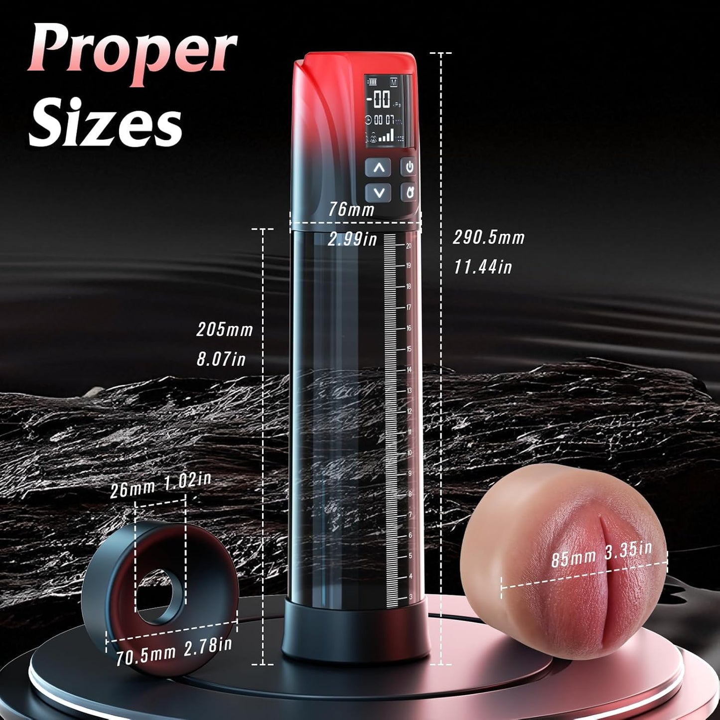 Electric Penis Pump Sex Toys for Men - Penis Extender Dick Pump for Men Erection, Automatic Male Masturbator with 5 Training Suction Modes, Male Sex Toy Penis Vacuum Pump with Mini Pocket Pussy - SinfulX - 