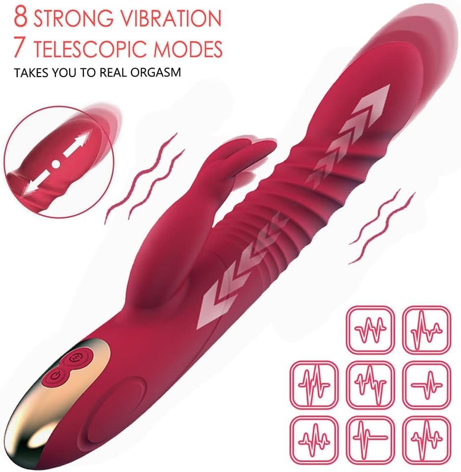 2026 New 9 Inch Realistic Rabbit Ears Adult Tool for Women Today Automatic Adult Tool for Women Today 15 Powerful Modes Waterproof Electric Adult Toys Machine - SinfulX - 