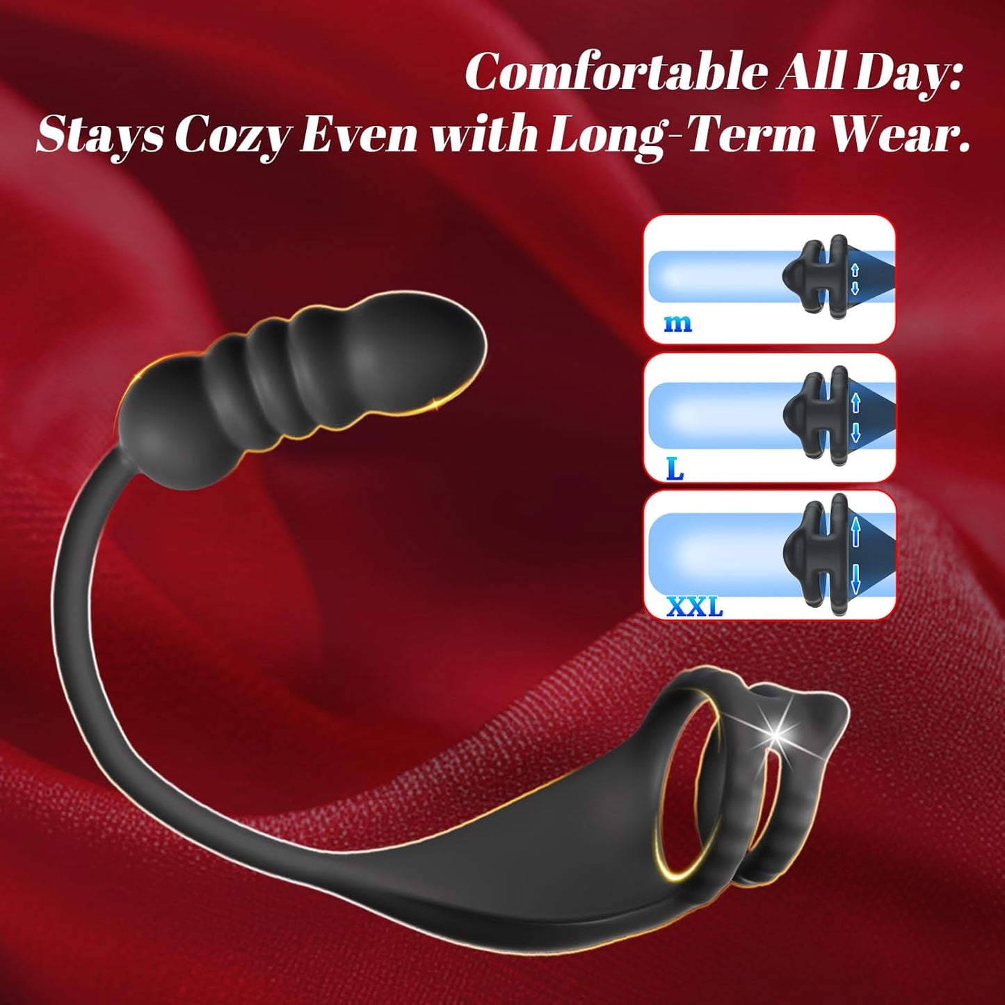 ThrustPulse Thrusting Prostate Massager Cock Ring Remote 9 Modes - SinfulX - Personal Care > Sexual Wellness > Prostate Massager Cock Ring