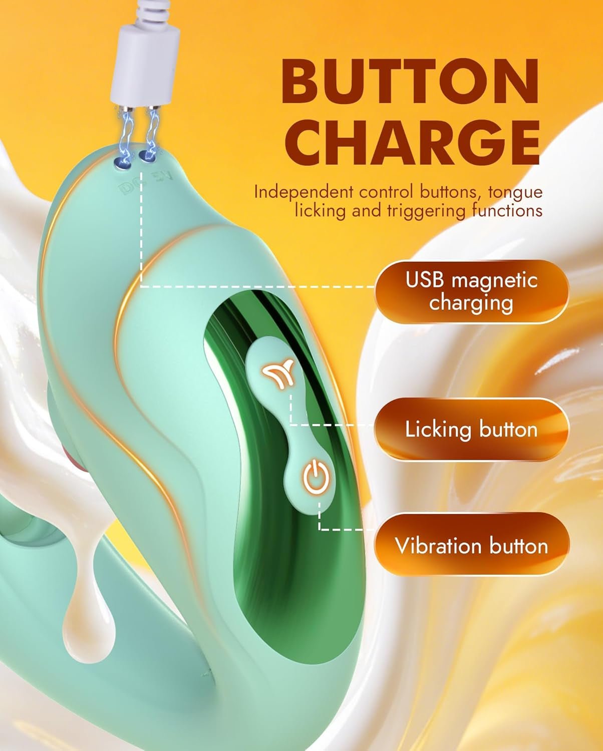 ElyraFlex Tongue Vibrator 4 - in - 1 G - Spot Clit Toy 7 Modes - SinfulX - Personal Care > Sexual Wellness > Tongue Vibrator