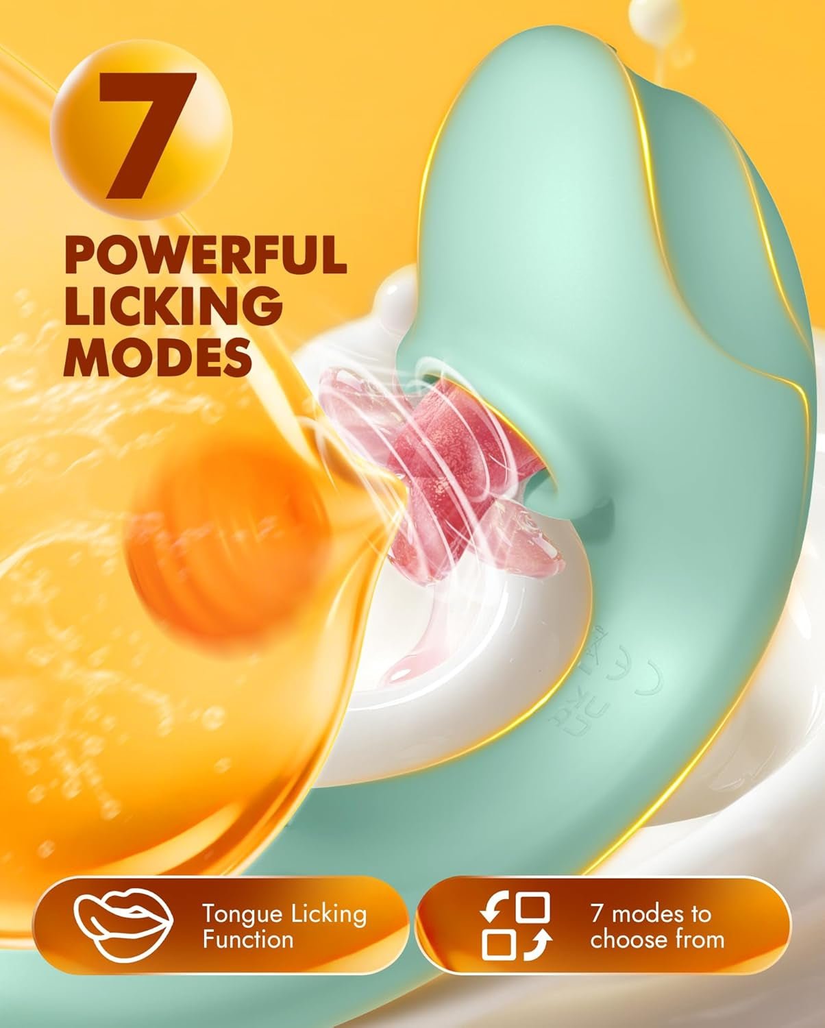 ElyraFlex Tongue Vibrator 4 - in - 1 G - Spot Clit Toy 7 Modes - SinfulX - Personal Care > Sexual Wellness > Tongue Vibrator