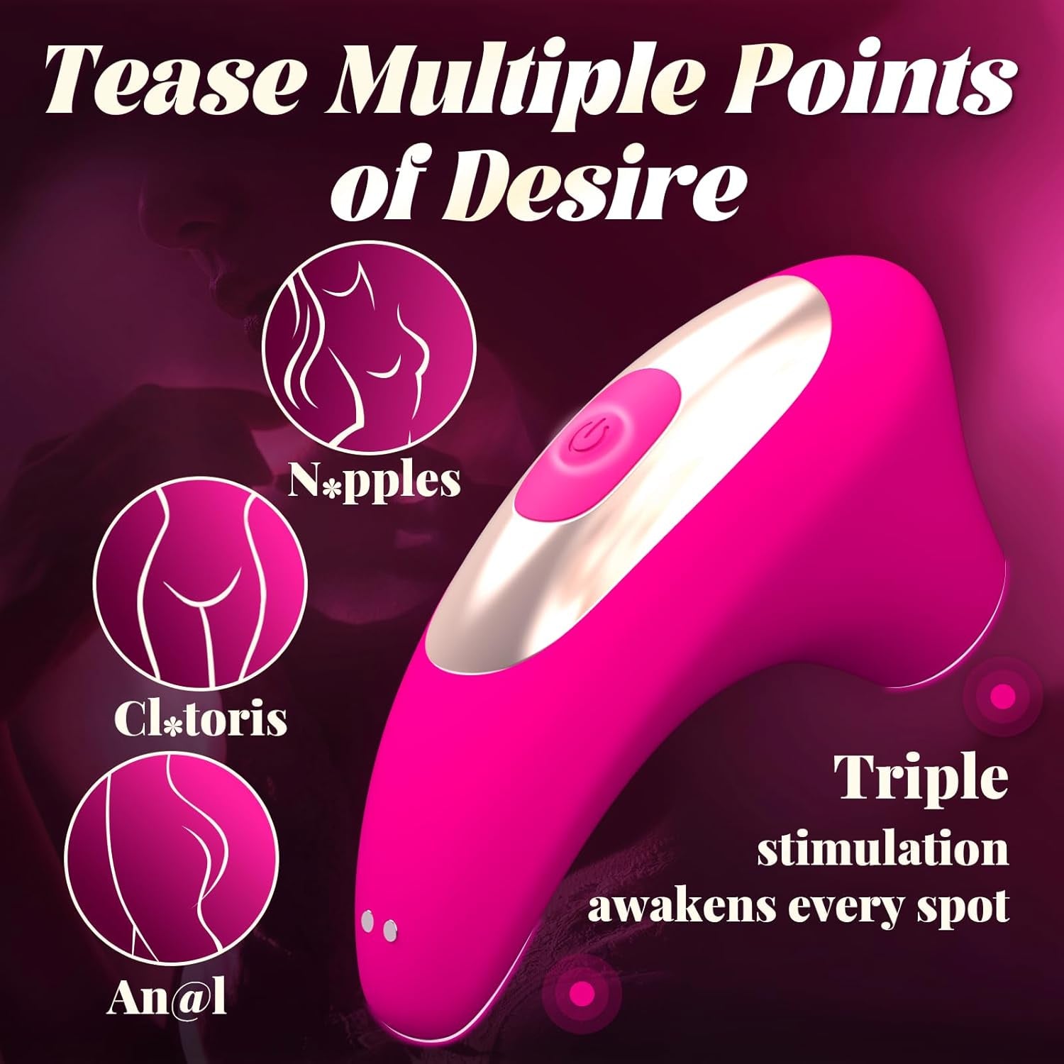 Sucking Vibrator Rose Sex Toy - Clit Sucker Vibrators with 10 Suction & Vibrating Modes for Clitoral Nipple Anal Stimulation, Adult Sex Toys for Women Female or Couples Pleasure (Pink) - SinfulX - 