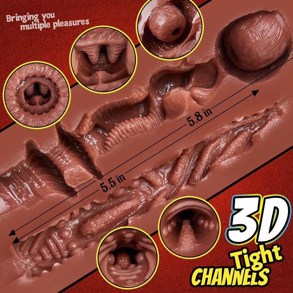6.4LB Brown Sex Doll Ass for Men, Realistic Pocket Pussy with Soft BBW Butt,Tight Vagina & Anal for Several Sex Positions, TPE Male Masturbator Male Sex Toys with Free Lube - SinfulX - 
