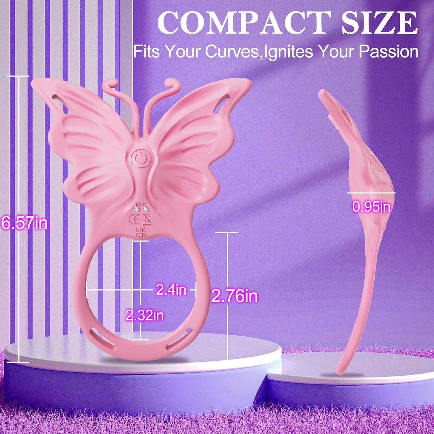 Wearable Panty Vibrator Couples Sex Toys, Vibrating Cock Ring Clitoral Vibrators with 9 Vibration Modes, Long Distance Vibrator BDSM Toys with App Control for Adult Men Women