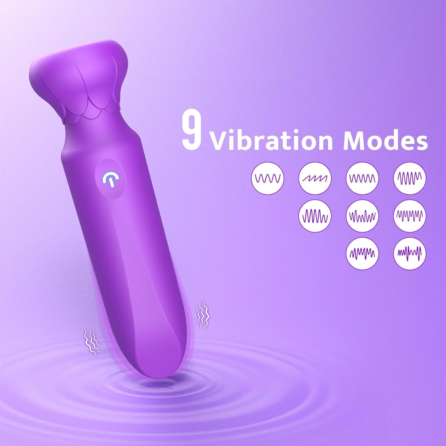 VioletLuxe Bullet Vibrator 10 Modes Waterproof Silicone Rechargeable - SinfulX - Personal Care > Sexual Wellness > Bullet Vibrator