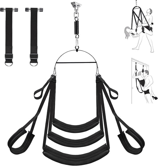 OrvexaX 360° Spinning Sex Swing 800lb Dual Mount - SinfulX - Personal Care > Sexual Wellness > Sex Swing