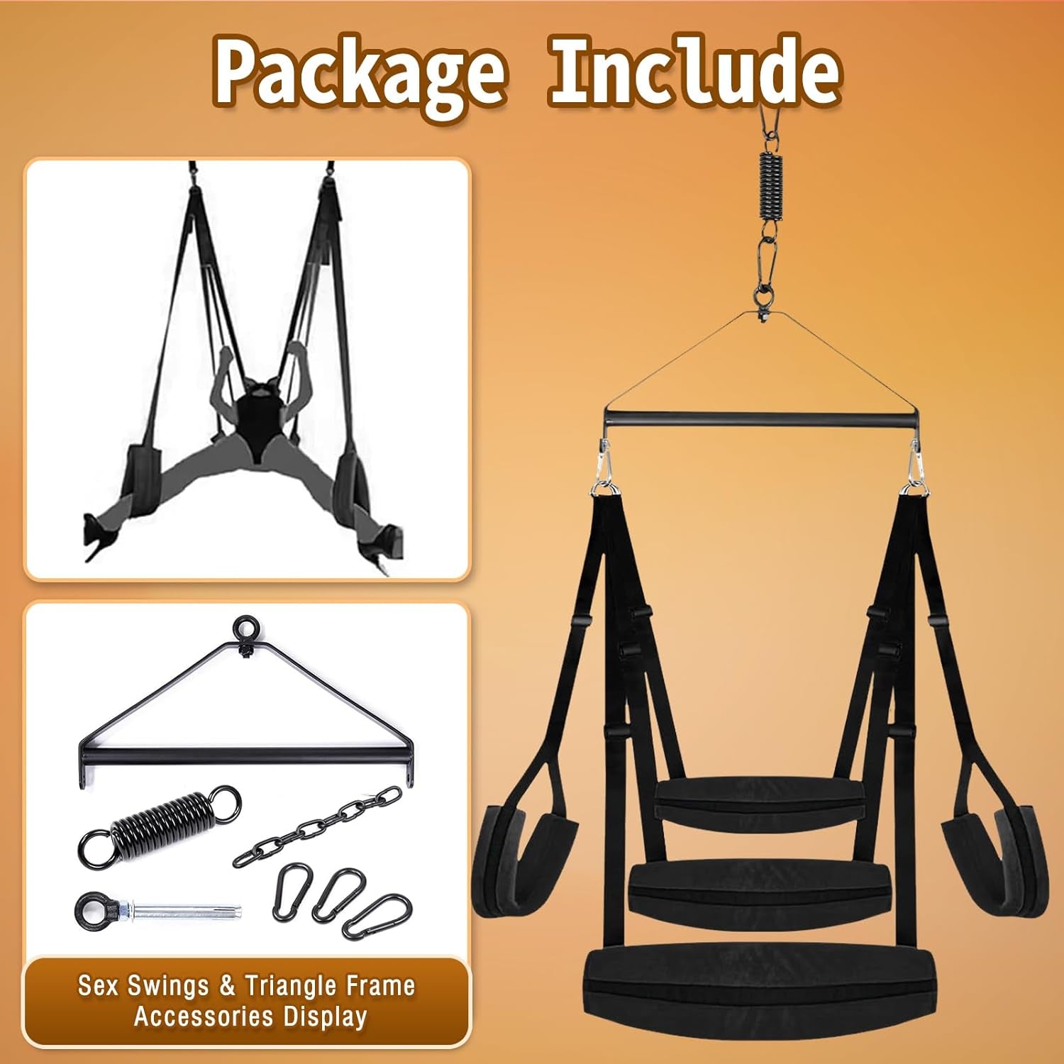 SpireX Spinning Ceiling Sex Swing 300lb Kit - SinfulX - Personal Care > Sexual Wellness > Sex Swing