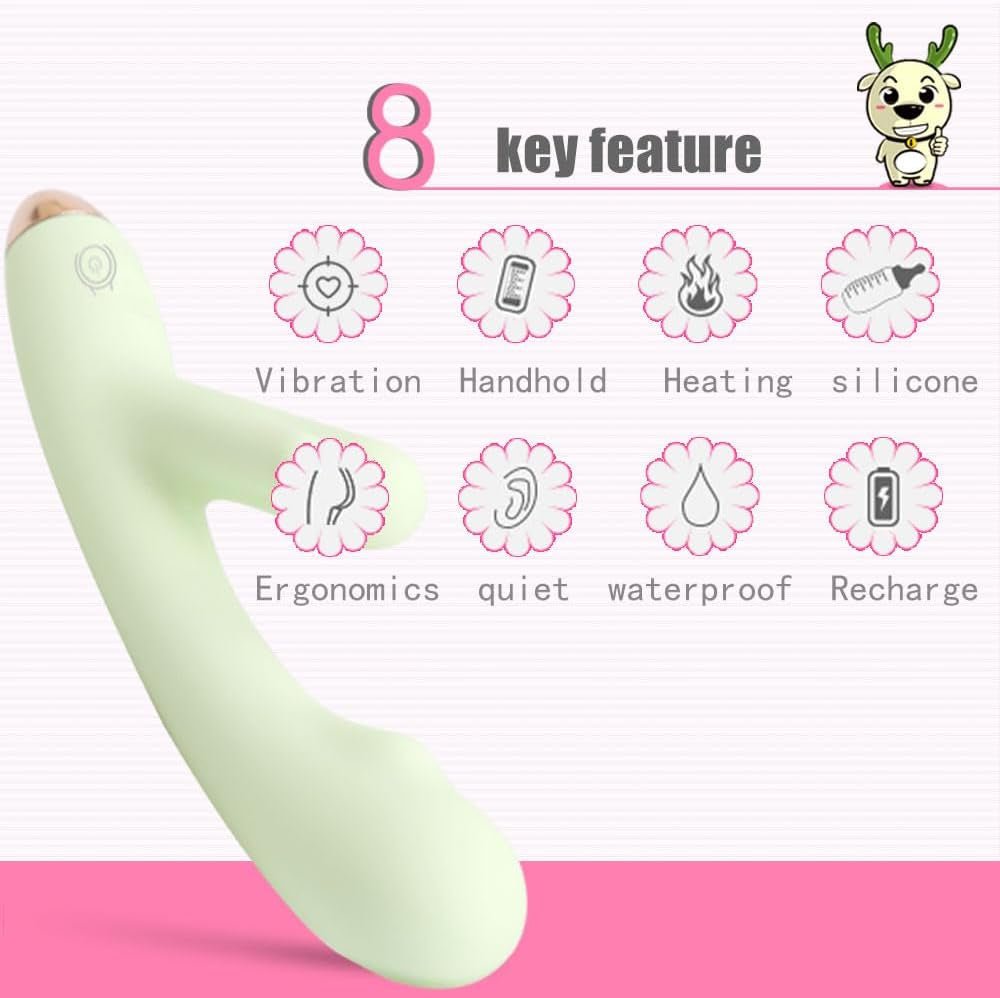 Classic G Spot Vibrator Sex Toys Clitoral Rabbit Vibrators Stimulator Dildo, Anal Adult Vibrator Dildos with 8 Powerful Vibrating Modes - SinfulX - 