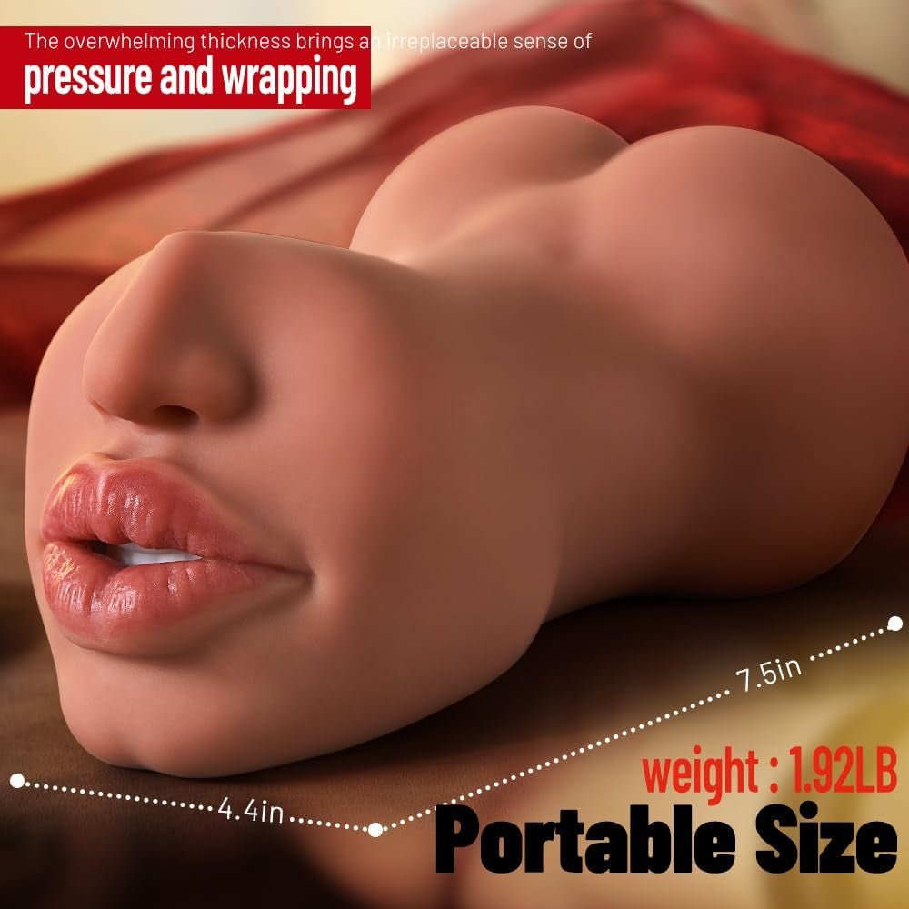 Male Masturbators Oral Sex Toys for Men,Masturbation Toy Pocket Pussy Masturbator with Sexy Fat Lips Vivid Tongue and Teeth,Realistic Male Stroker Blowjob Adult Men Sex Toy for Man Masturbation Orgasm - SinfulX - 