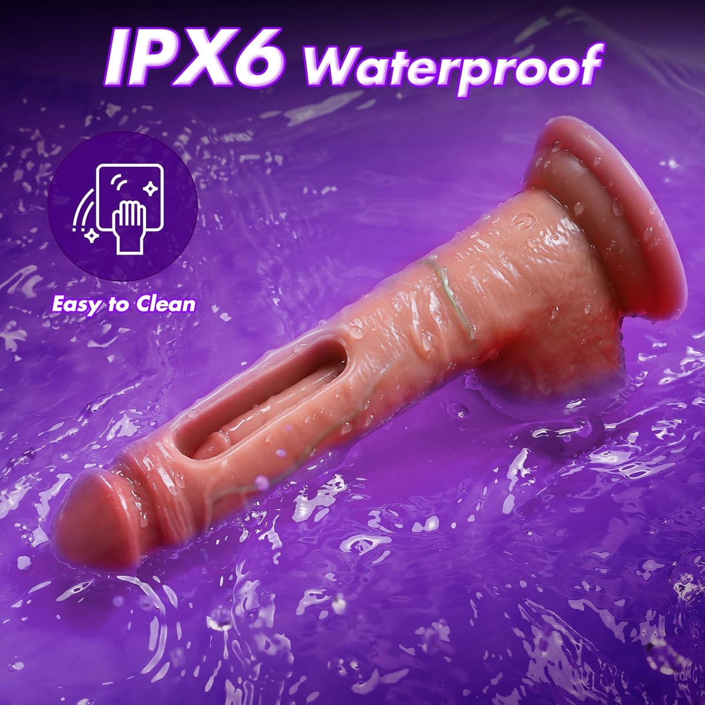 8.5'' Vibrating Realistic Dildos Sex Toys - Silicone Anal Dildo with 9 Flapping & 9 Vibrating & Heating, Strong Suction Cup G Spot Vibrator Dildo for Vagina Anal Stimulation, Adult Toys for Women Men - SinfulX - 