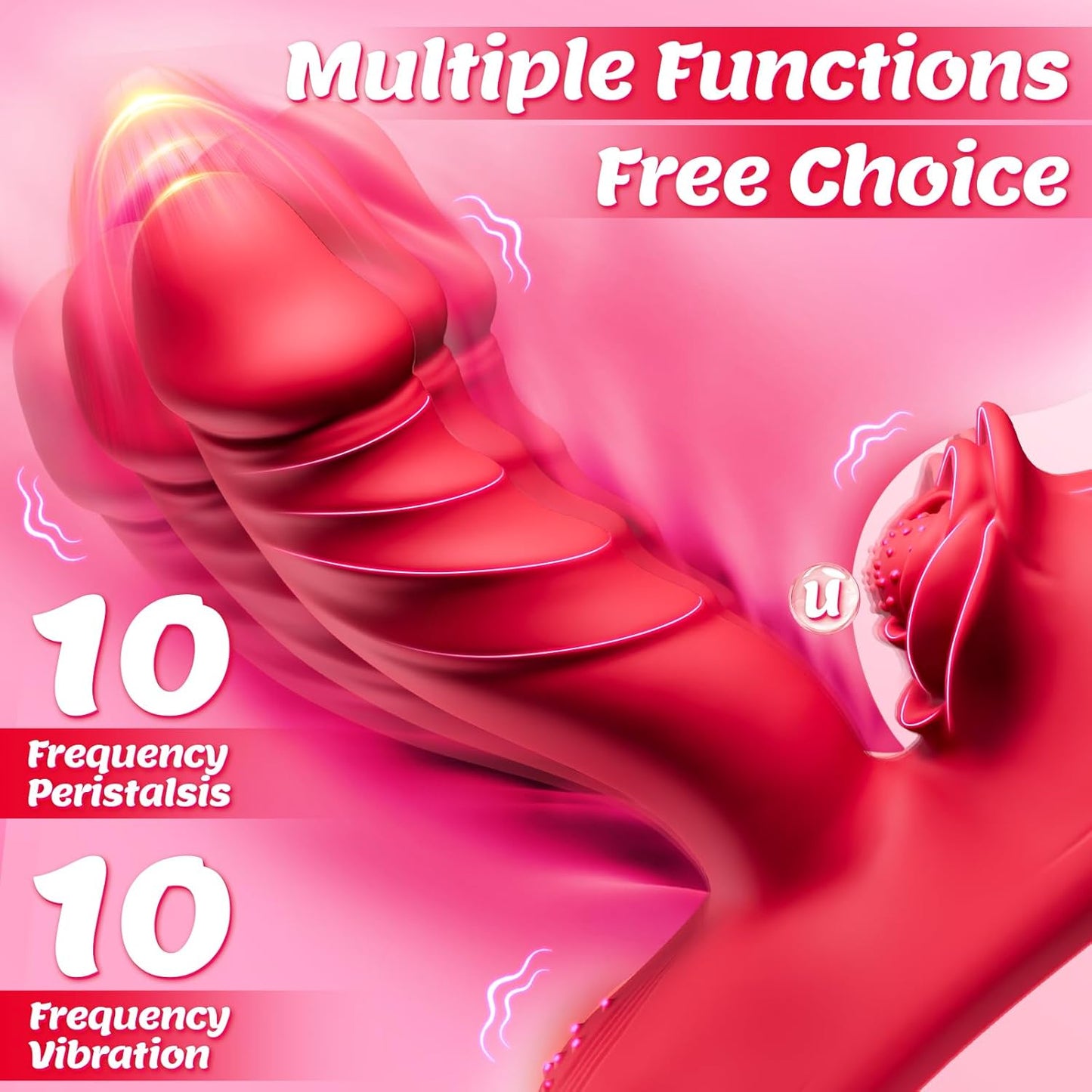 RoseRhythm Triple - Drive Ride - On Peristalsis Vibrator - SinfulX - 
