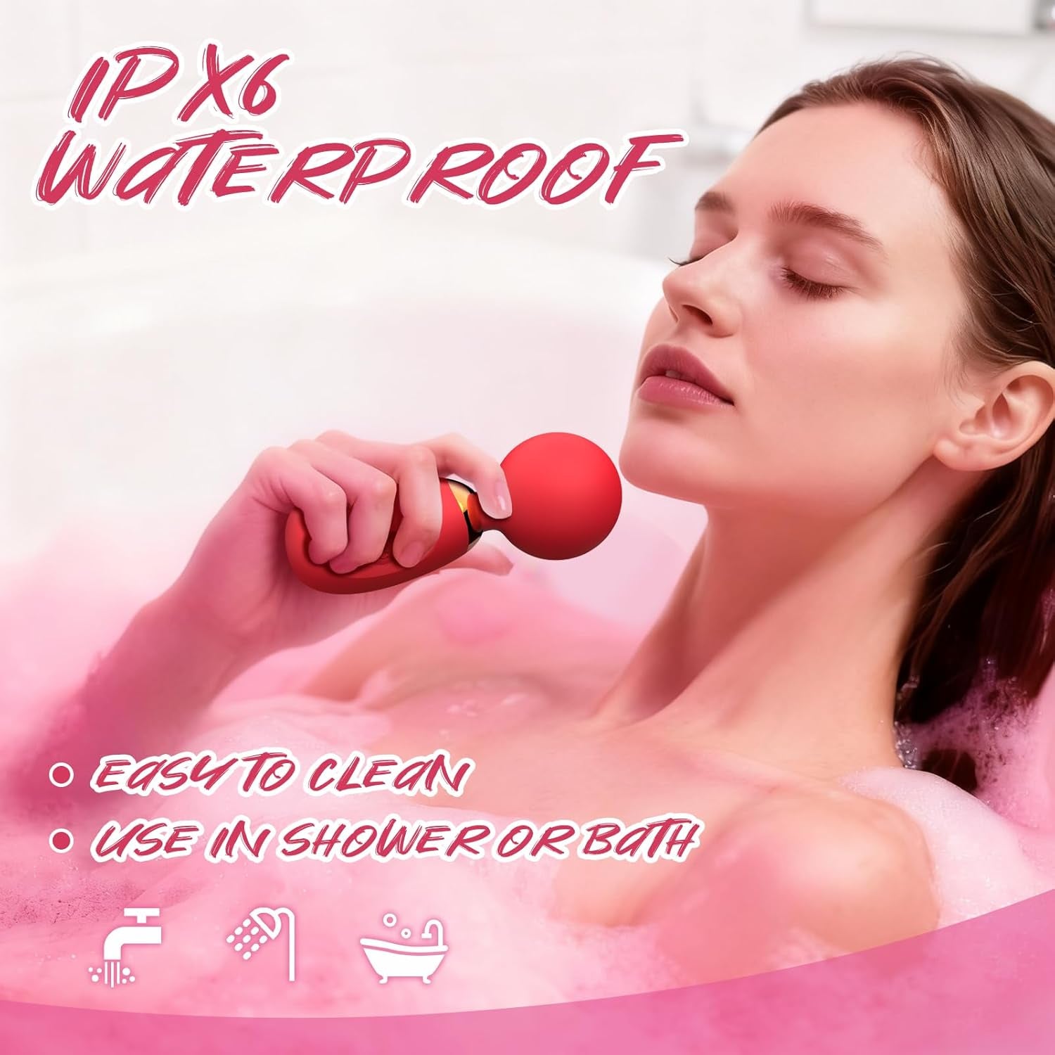 Vibrator Wand Sex Toys Women, Mini Vibrator Clitoral Stimulator with 10 Vibration Modes, Adult Toys for Women Vibrating Wand Massager, Vibrators Waterproof Female Sex Toys Adult Sex Toys & Games