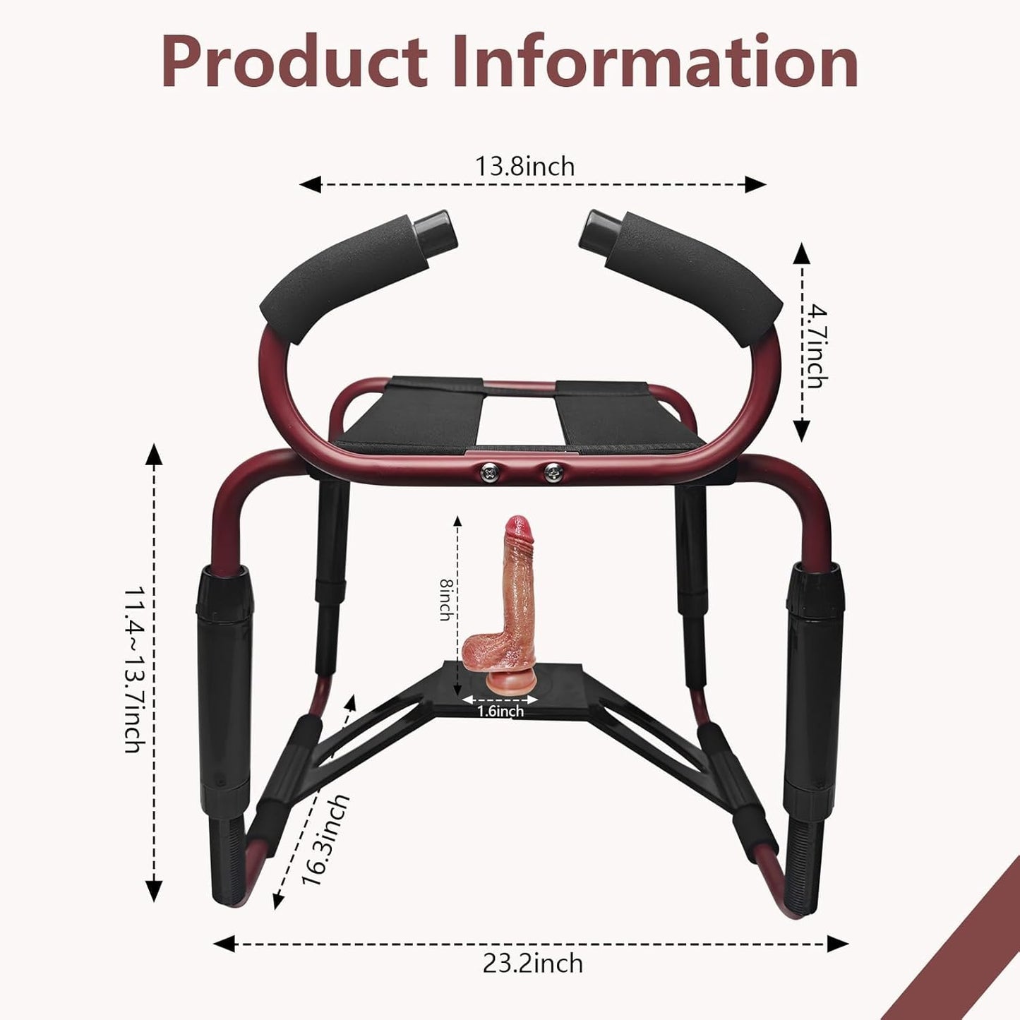 FlexBounce Adjustable Sex Position Chair with Dildo - SinfulX - 