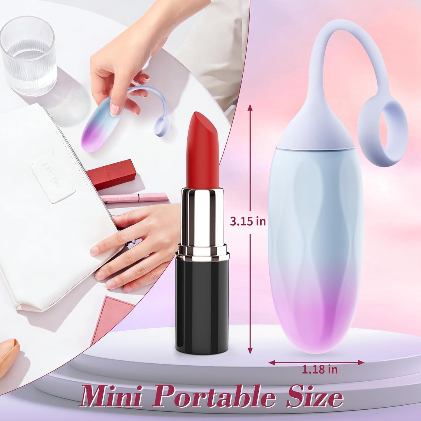 GradientPulse App Remote Vibrating Egg Bullet Waterproof Quiet - SinfulX - Personal Care > Sexual Wellness > Bullet Vibrator