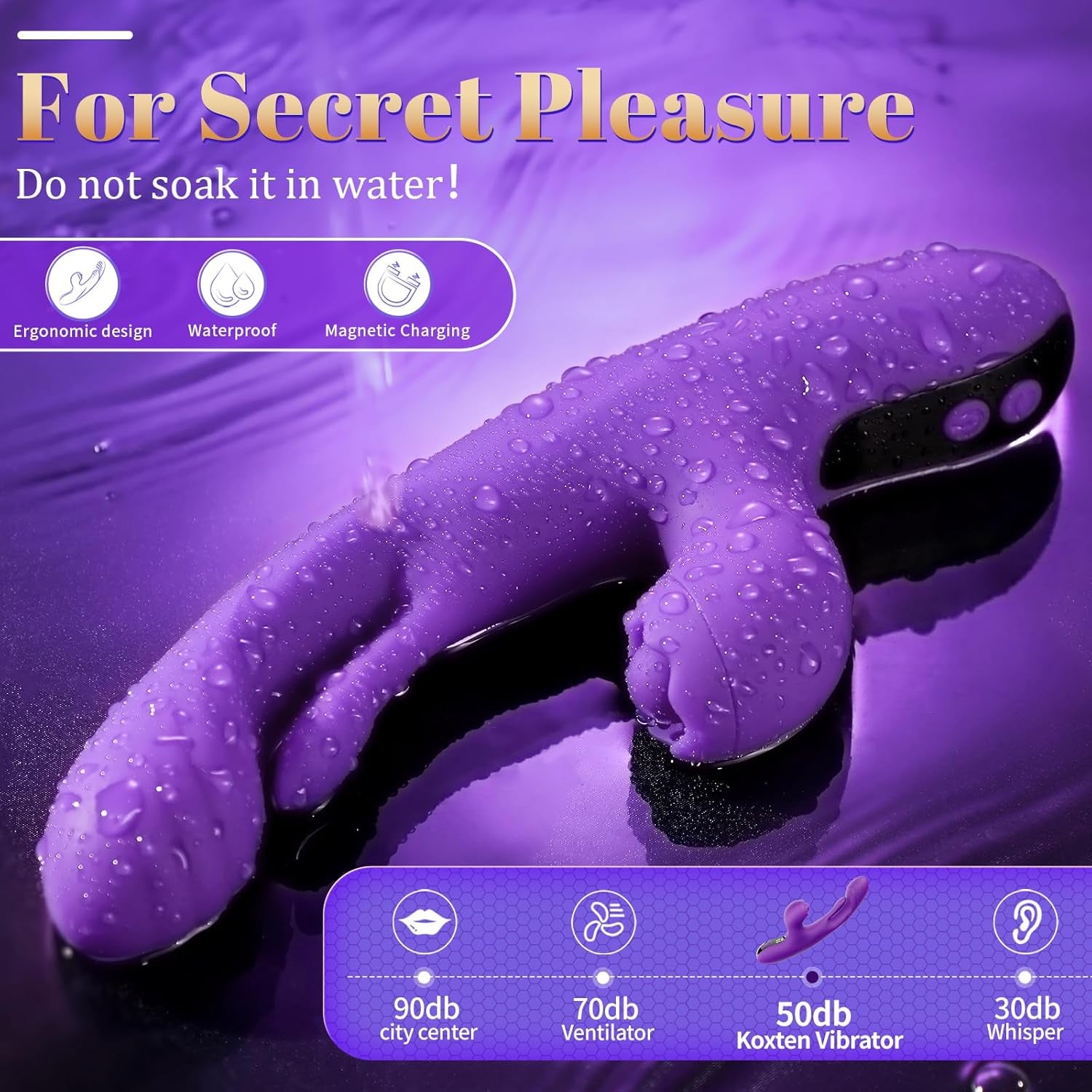 3 in 1 Rabbit Vibrator for Women - 5 Flapping & Tapping Modes G Spot Stimulator with LCD Display