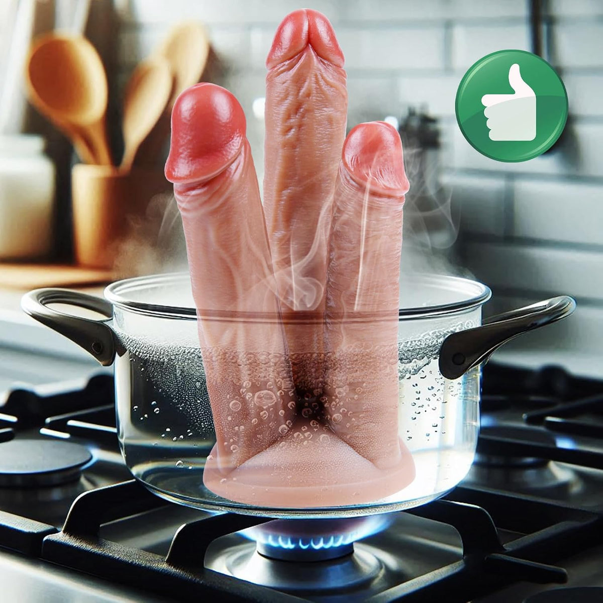 Realistic Double - Headed Big Dildo(6.7''/7.7''/8.7''),Thick Silicone Dual Side Dildo with Suction Cup,Xl Realistic Wide Penis, Anal, Vaginal,And G - Spot Large Double - Ended Penis for Female Male - SinfulX - 