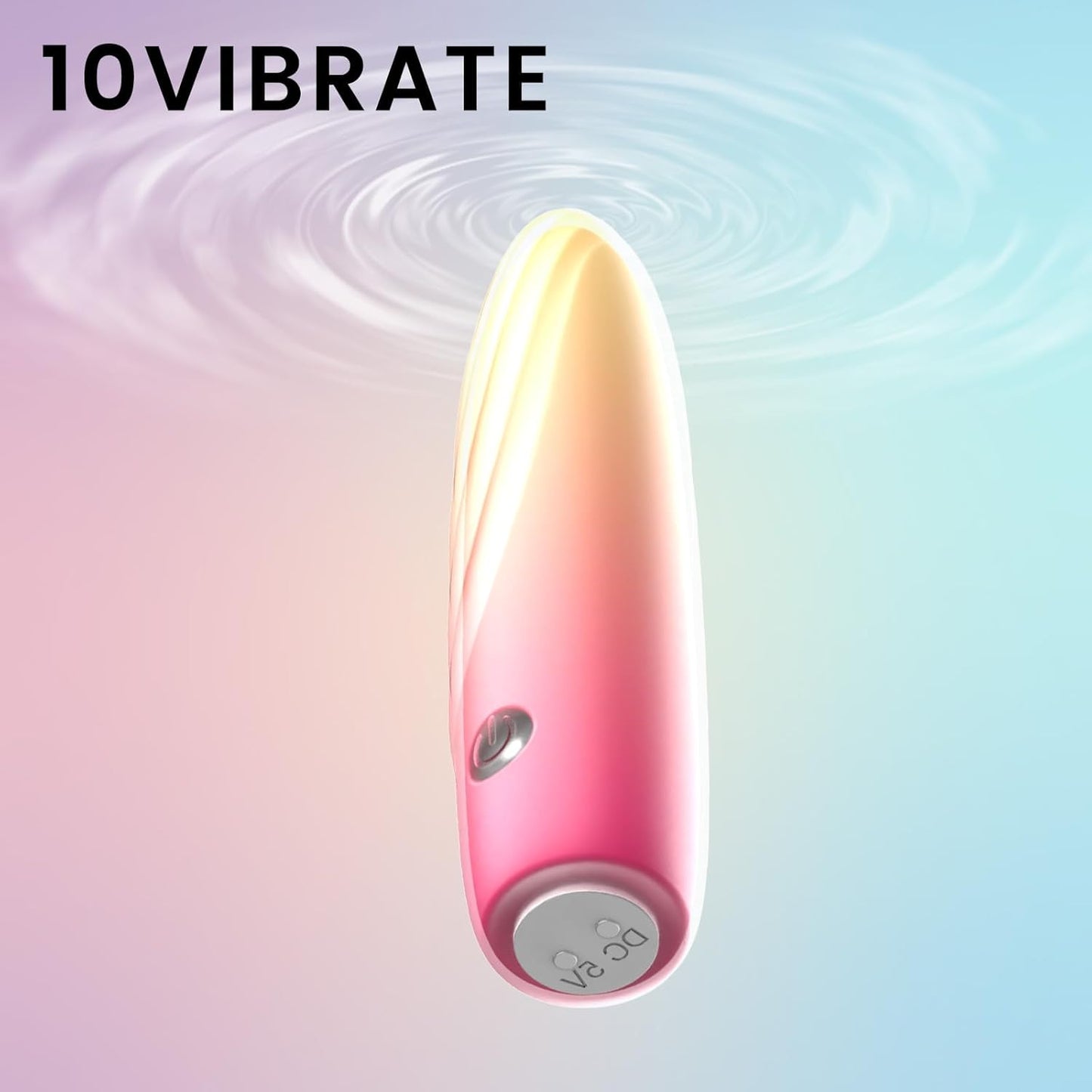 G Spot Bullet Vibrator for Women, Portable Mini Pocket Vagina Stimulator, Waterproof Adult Sex Toy with 10 Vibrating Modes Full Silicone Rechargeable, Rose Red Yellow