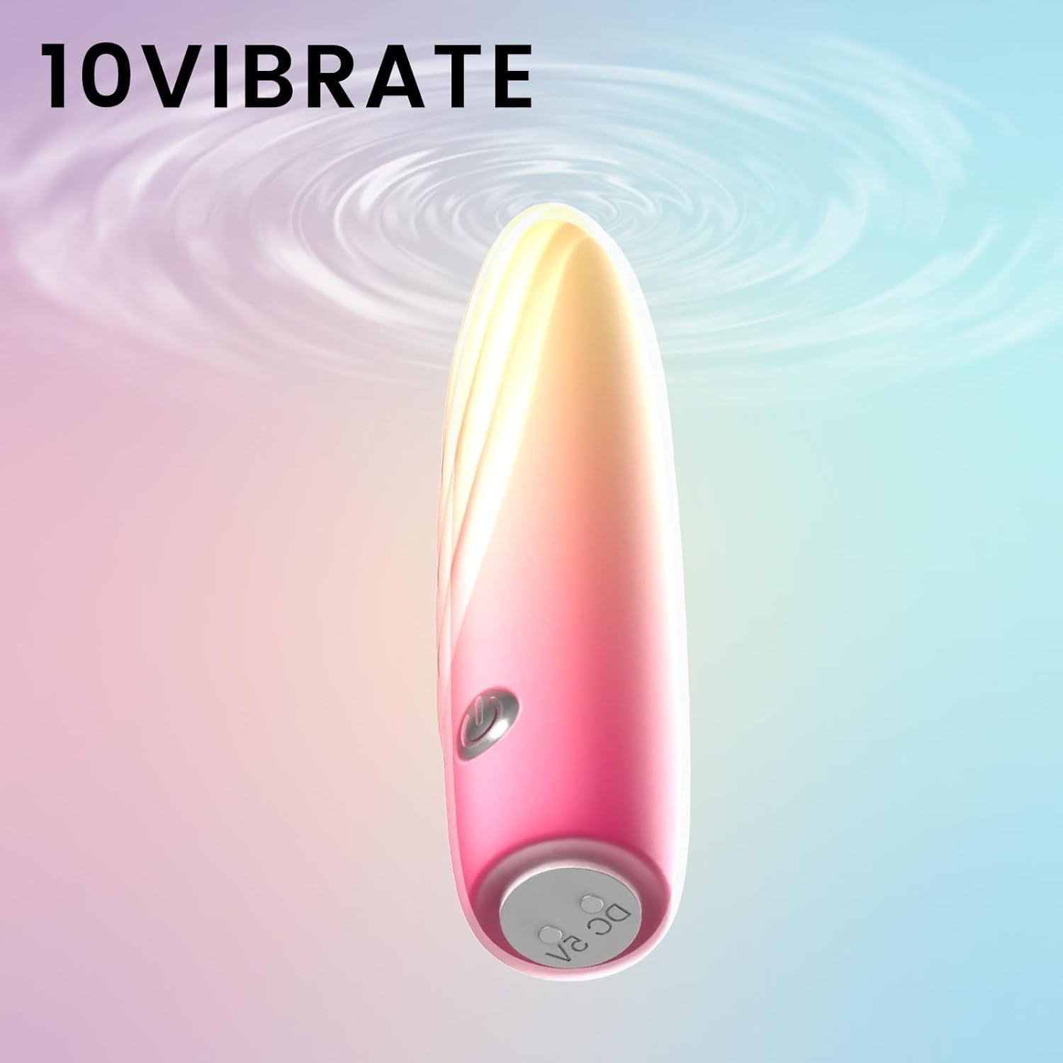 G Spot Bullet Vibrator for Women, Portable Mini Pocket Vagina Stimulator, Waterproof Adult Sex Toy with 10 Vibrating Modes Full Silicone Rechargeable, Rose Red Yellow
