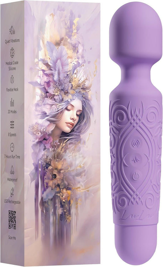 LunaWhisper Mini Wand Vibrator Rechargeable Waterproof Quiet - SinfulX - Personal Care > Sexual Wellness > Wand Vibrator
