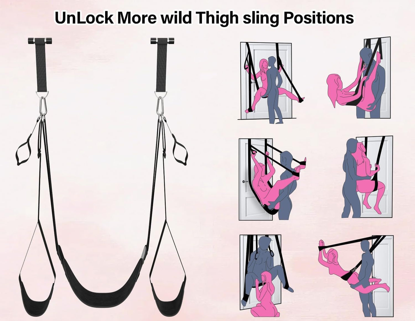 ElarisX Adjustable Door Swing with Handles - SinfulX - Personal Care > Sexual Wellness > Sex Swing
