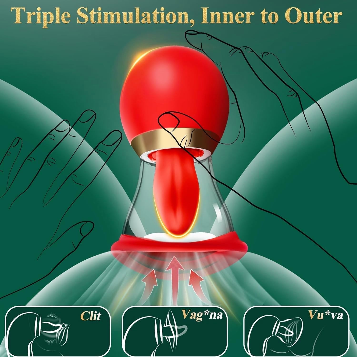 Vibrator Sex Toys for Women - 5IN1 AI APP Rose Toy Adult Toys Sucking Vibrator, 3 Sucking, 9 Tongue Licking & Vibrating Sex Toy, 2 Removable Cup LCD Display Clitoral Vibrators Sex Novelties - SinfulX - 