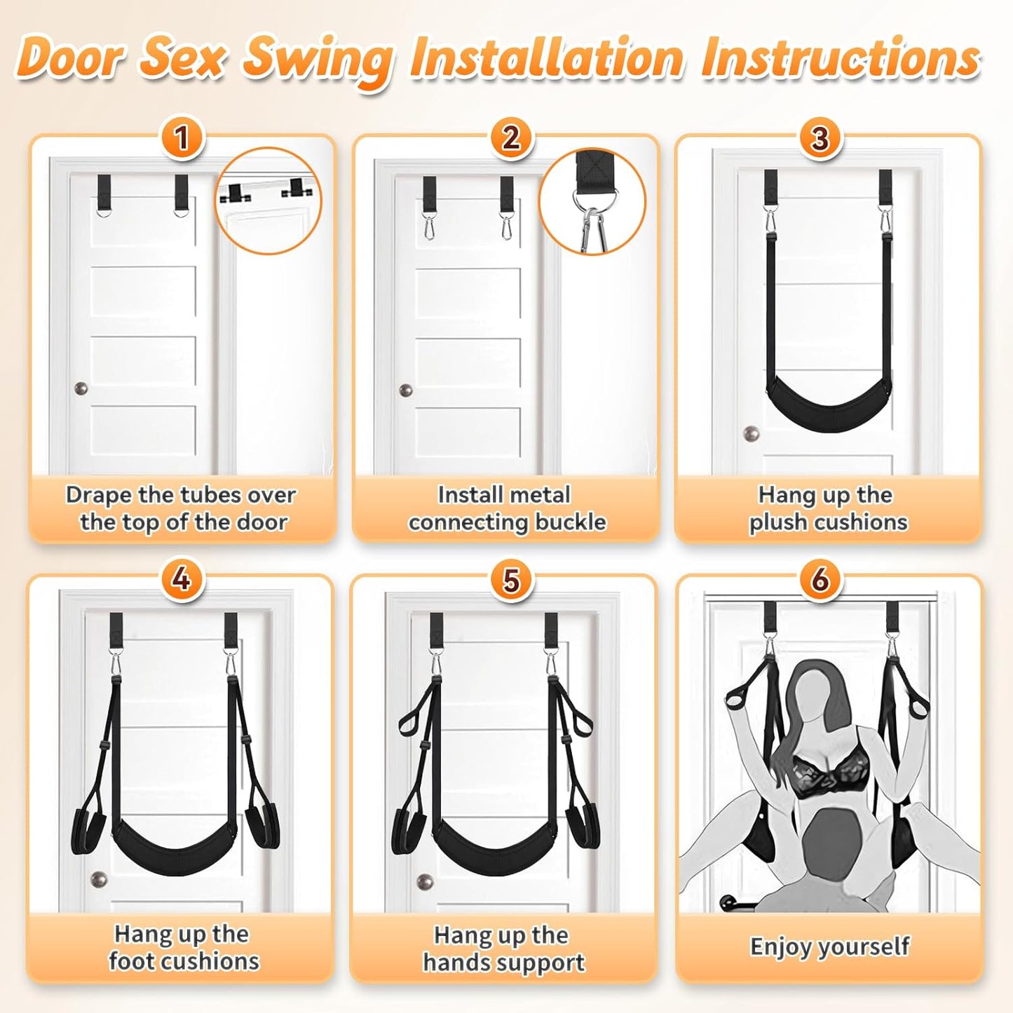 PlushBond BDSM Door Sex Swing Plush Cushions - SinfulX - 