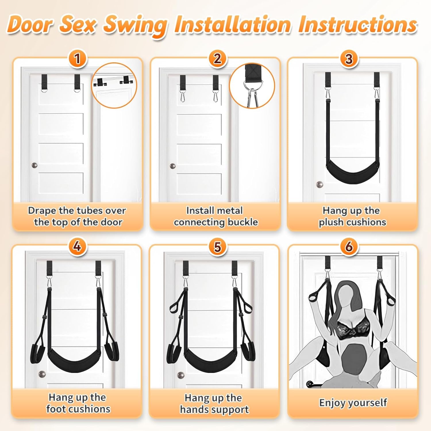 PlushBond BDSM Door Sex Swing Plush Cushions - SinfulX - 