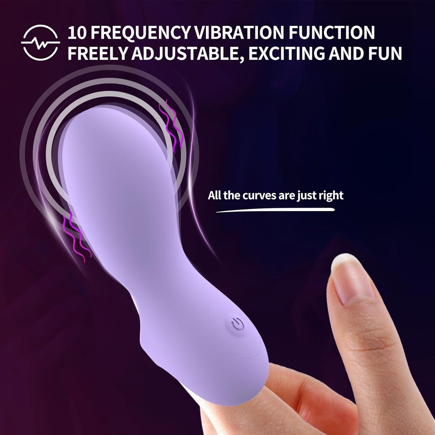 VeloraCurve Finger Vibrator 10 Modes Waterproof Quiet Purple - SinfulX - Personal Care > Sexual Wellness > Finger Vibrator