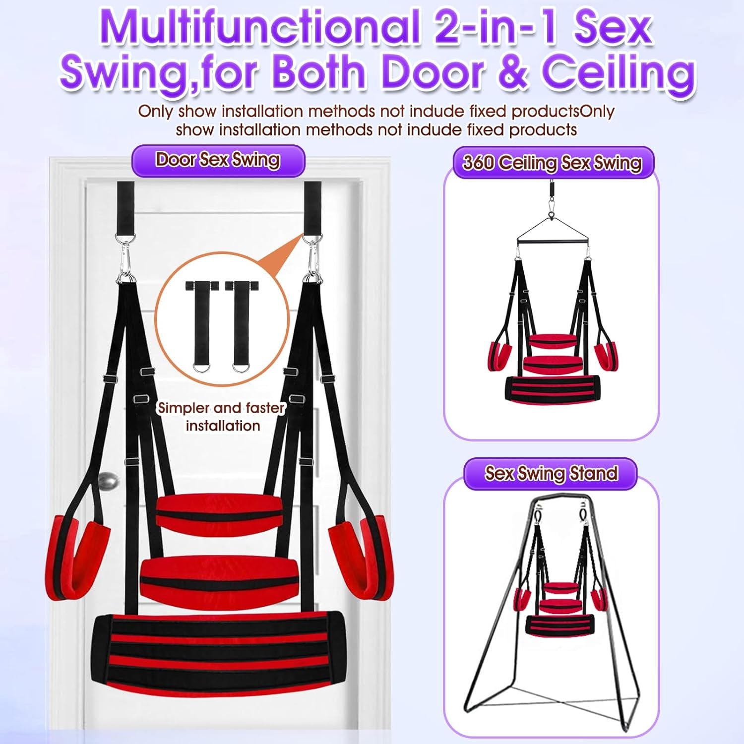 TitanHold Heavy - Duty Sex Swing 800lb Adjustable - SinfulX - Personal Care > Sexual Wellness > Sex Swing