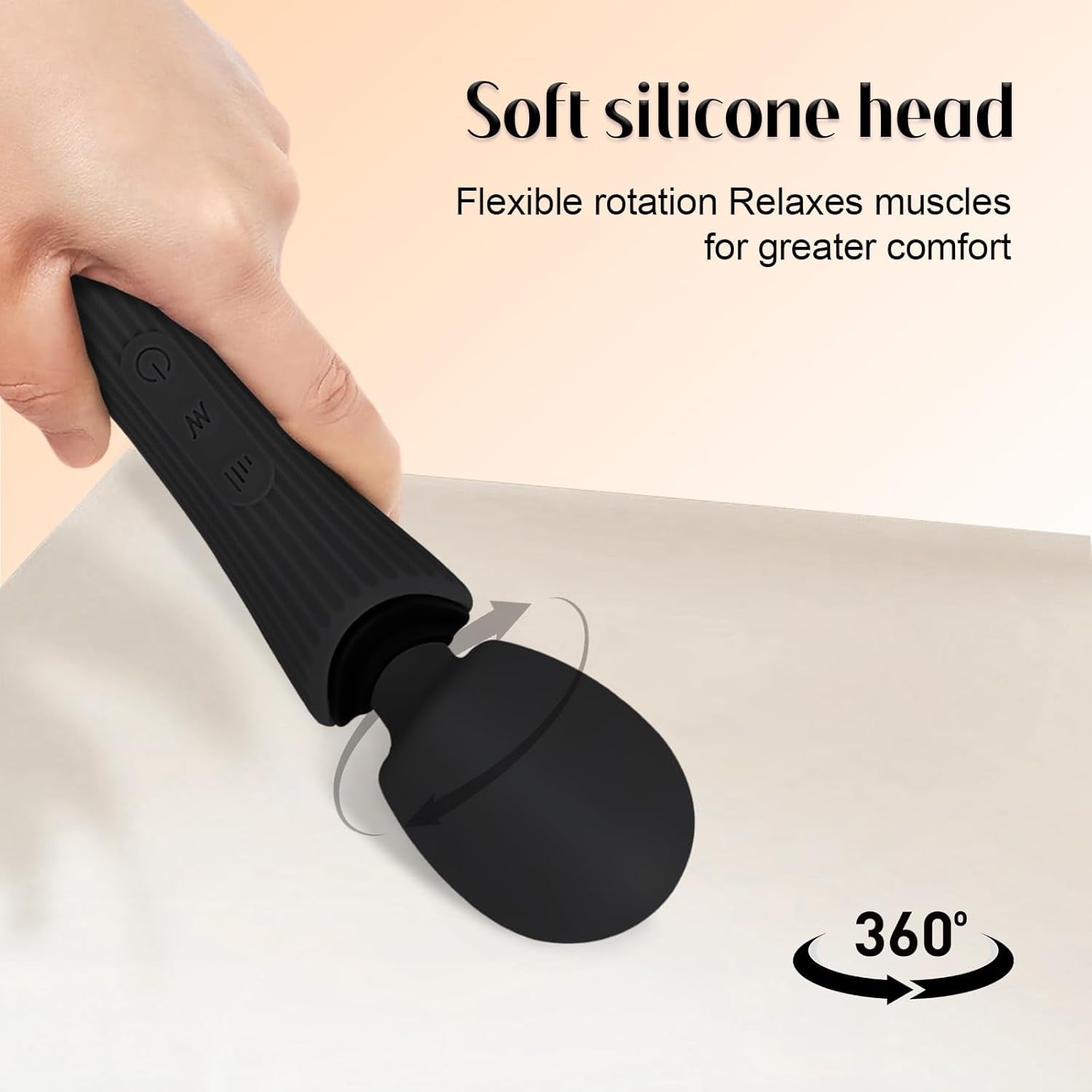 ShadowPulse Compact Wand Vibrator 12 Modes Waterproof - SinfulX - Personal Care > Sexual Wellness > Wand Vibrator