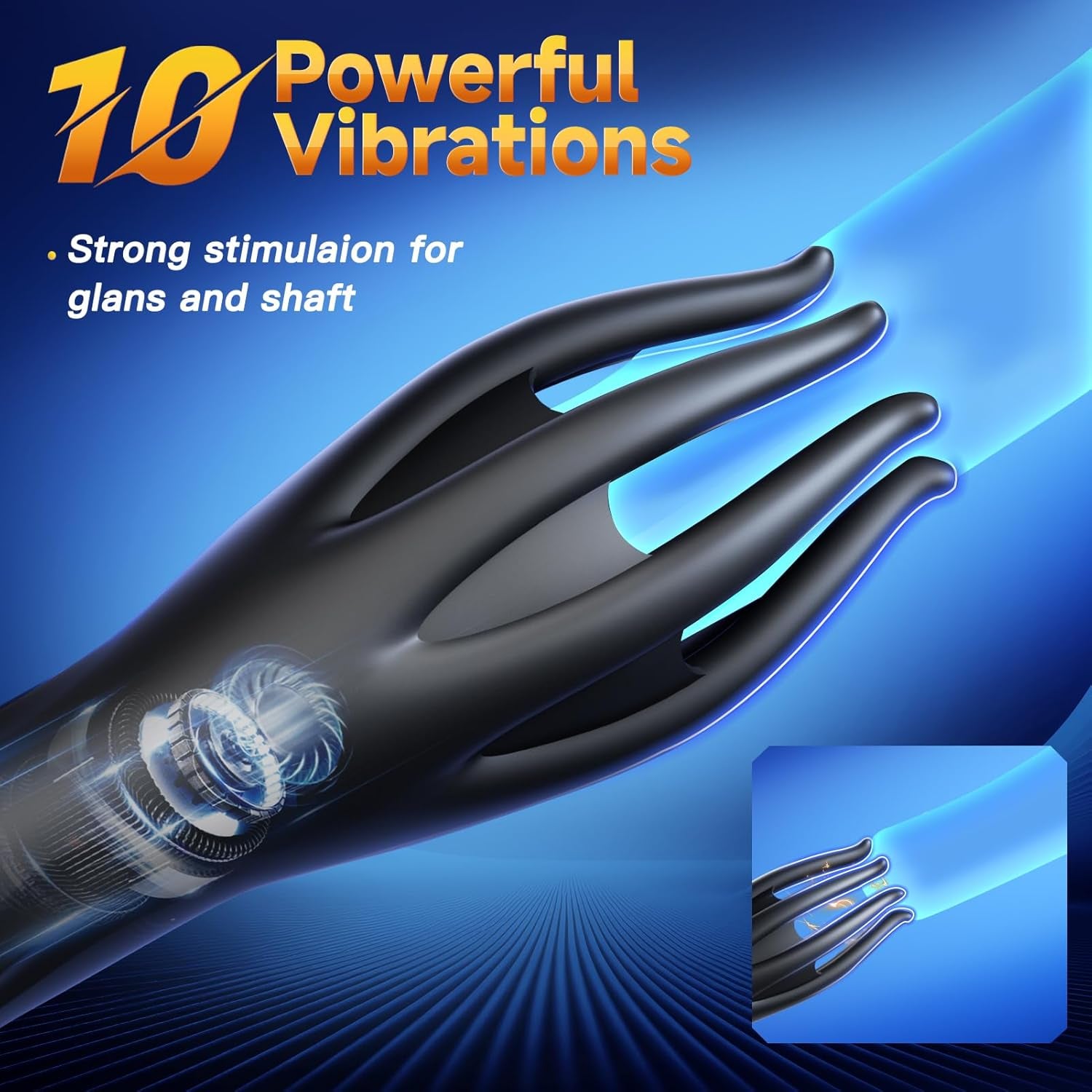 Male Sex Toys for Men Penis Vibrator - Tentacle Vibrator Male Masturbator with 10 Vibrating Training & 360° Wrapped for Glans Nipple Stimulation Sex Toy, Stroker Machine Adult Sex Toys & Games - SinfulX - 