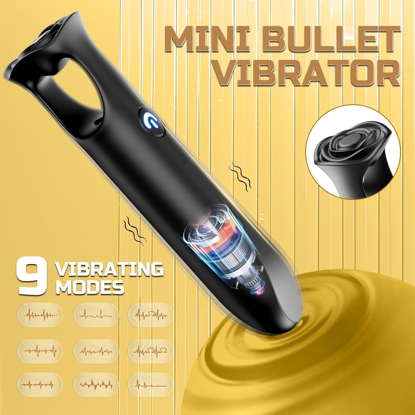 Bullet Vibrator Sex Toys - Lipstick Mini Vibrator with App Control, G Spot Finger Vibrators with 9 Modes, Portable Waterproof Adult Toys for Women, Silicone Adult Sex Toy for Couple Plays
