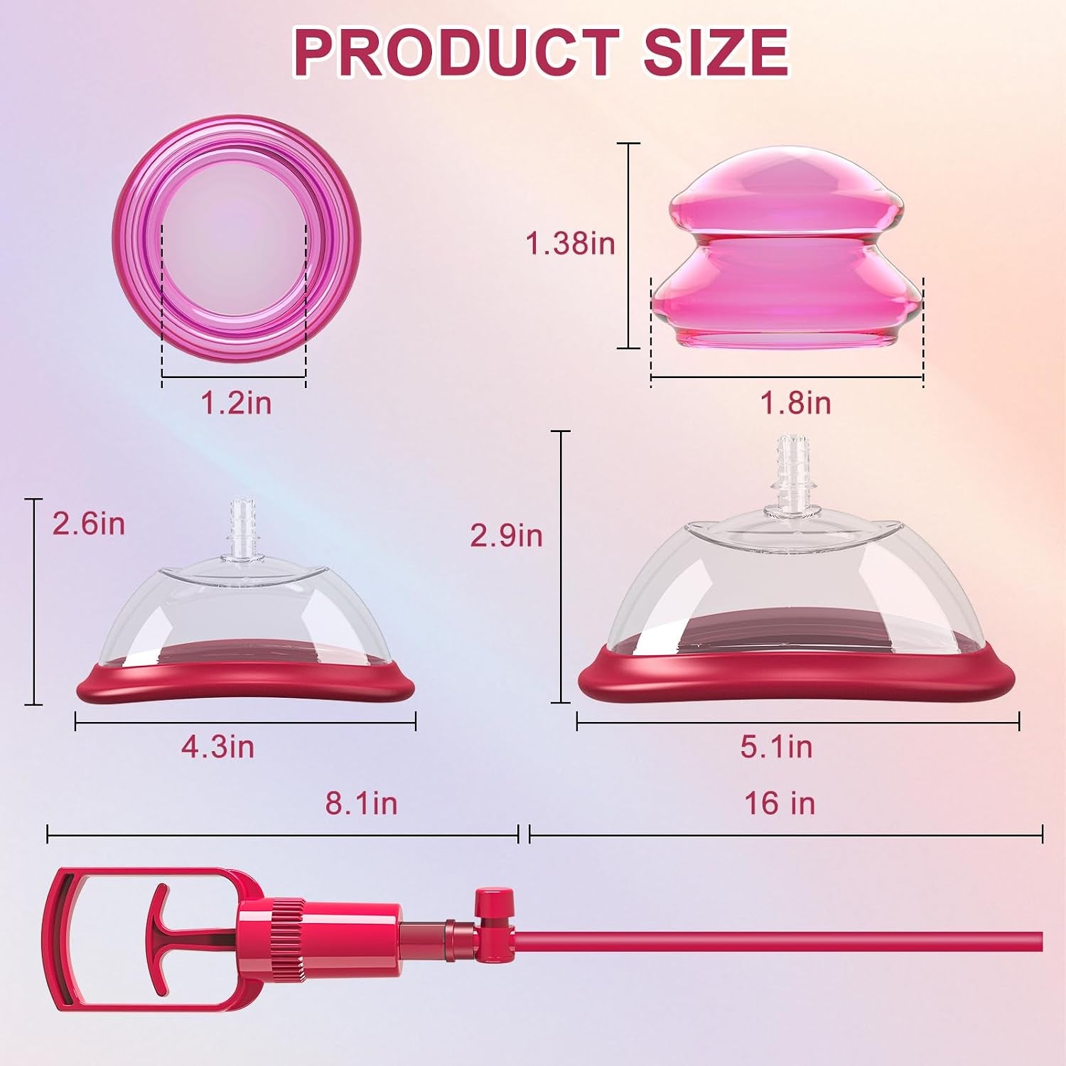 LushReverie Pussy Pump & Nipple Sucker Set | 4 Suction Cups